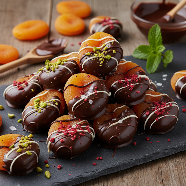 Gourmet Chocolate-Dipped Apricot Treats recipe