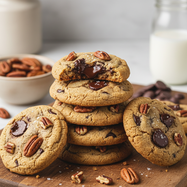 Gourmet Chocolate Chip Cookies with Toasted Pecans recipe
