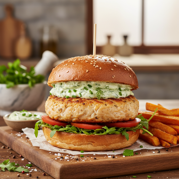 Gourmet Crab Burgers with Herbed Mayo recipe