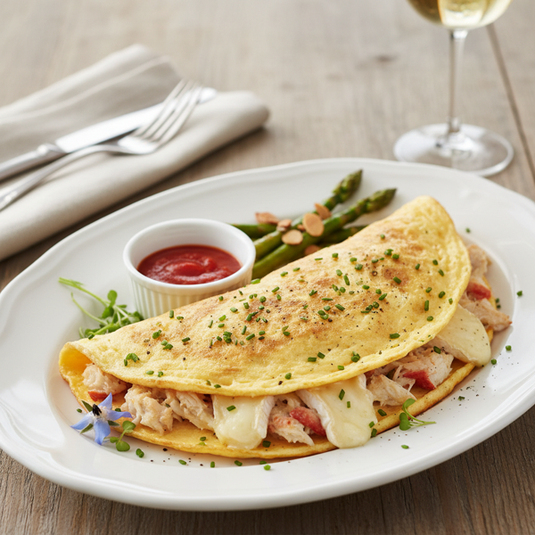Gourmet Crab & Brie Omelet recipe