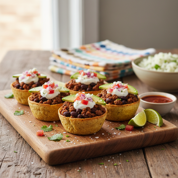 Gourmet Crispy Taco Cups recipe