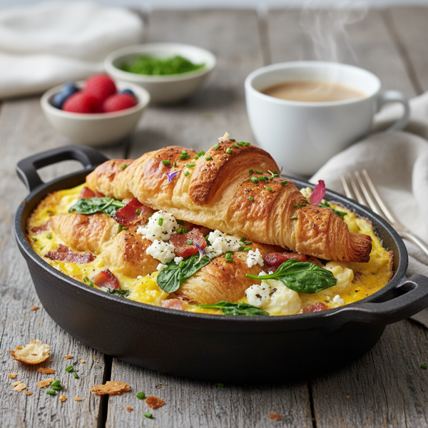Gourmet Croissant Breakfast Bake recipe