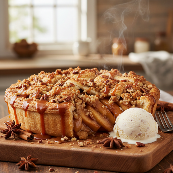 Gourmet Crunchy Caramel Apple Pie recipe