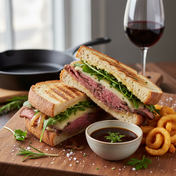 Gourmet French Dip Panini recipe