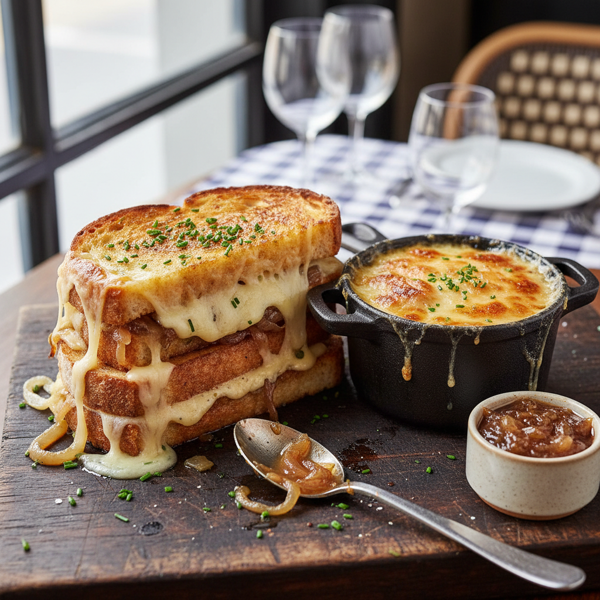 Gourmet French Onion Soup Grilled Cheese recipe