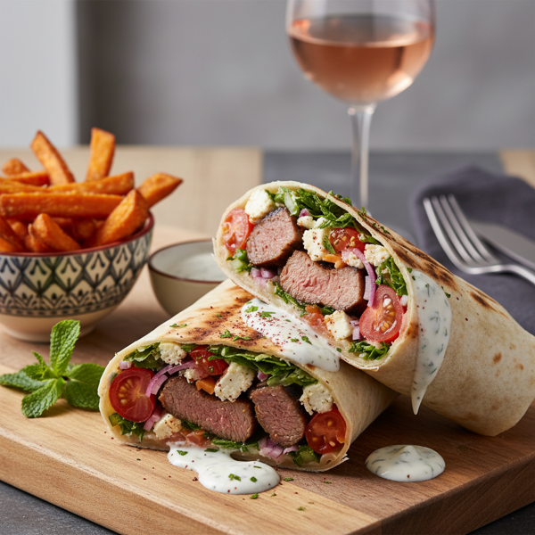 Gourmet Grilled Lamb Wrap recipe