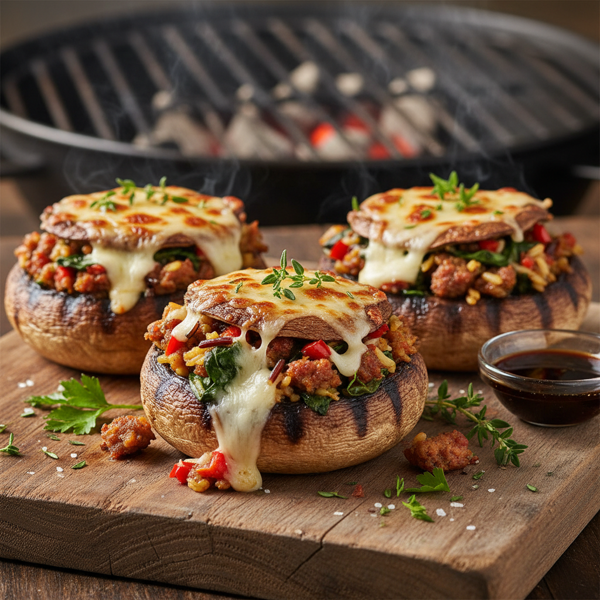 Gourmet Grilled Stuffed Portabella Mushrooms recipe