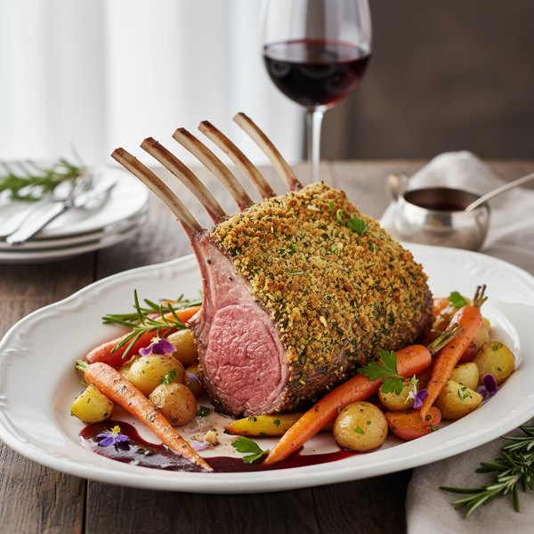 Gourmet Herb-Crusted Rack of Lamb recipe