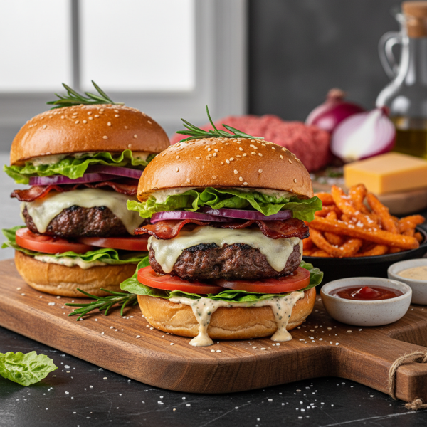 Gourmet Homemade Beef Burgers recipe