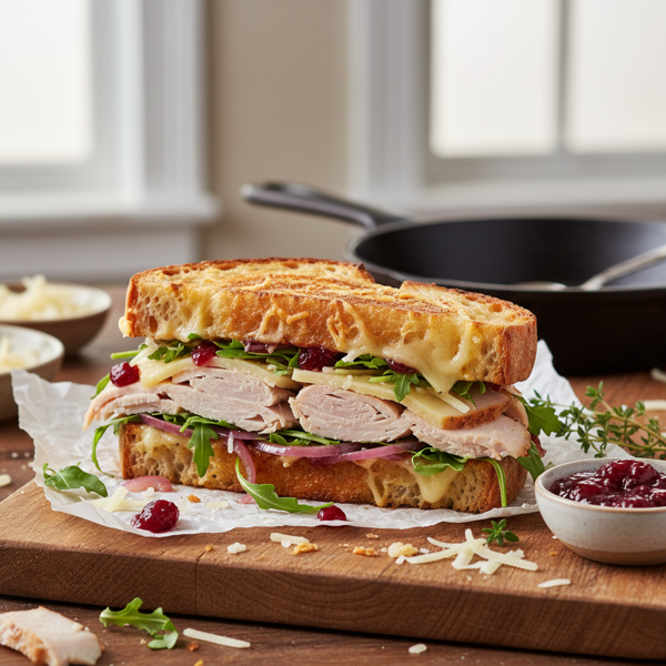 Gourmet Hot Turkey and Cheddar Melt recipe