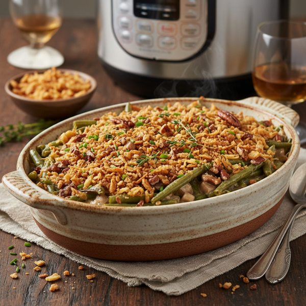 Gourmet Instant Pot Green Bean Casserole recipe