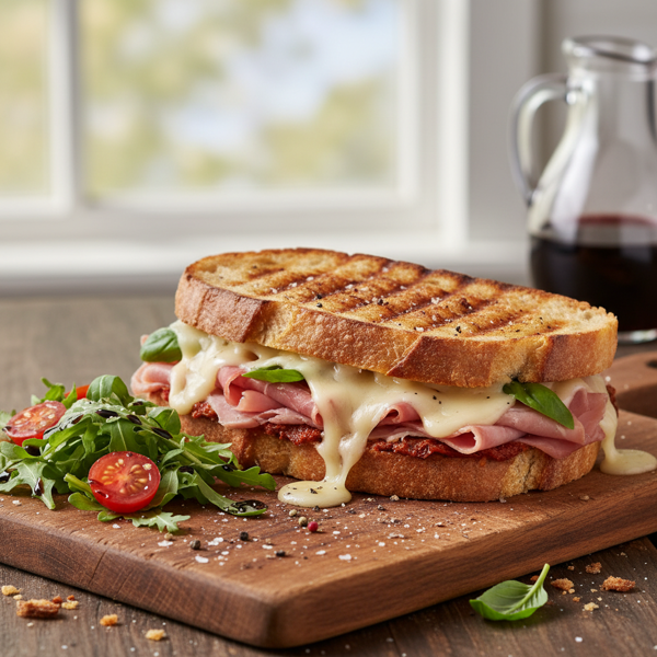 Gourmet Italian Ham & Swiss Panini recipe