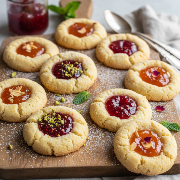 Gourmet Jam Thumbprint Cookies recipe