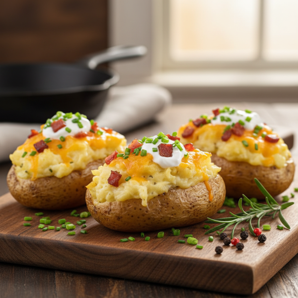 Gourmet Loaded Twice-Baked Potatoes recipe