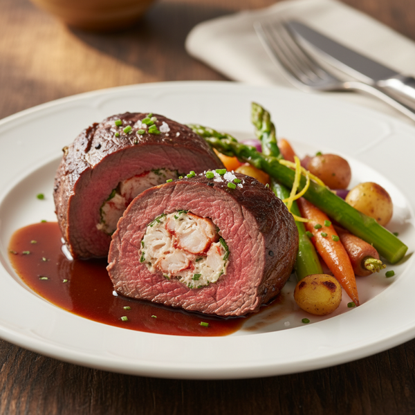 Gourmet Lobster-Stuffed Beef Tenderloin recipe