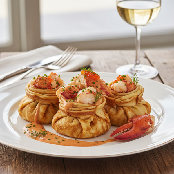 Gourmet Lobster Newburg Crepes recipe