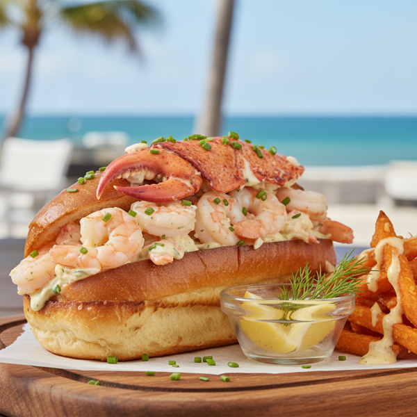 Gourmet Lobster & Shrimp Seafood Roll recipe