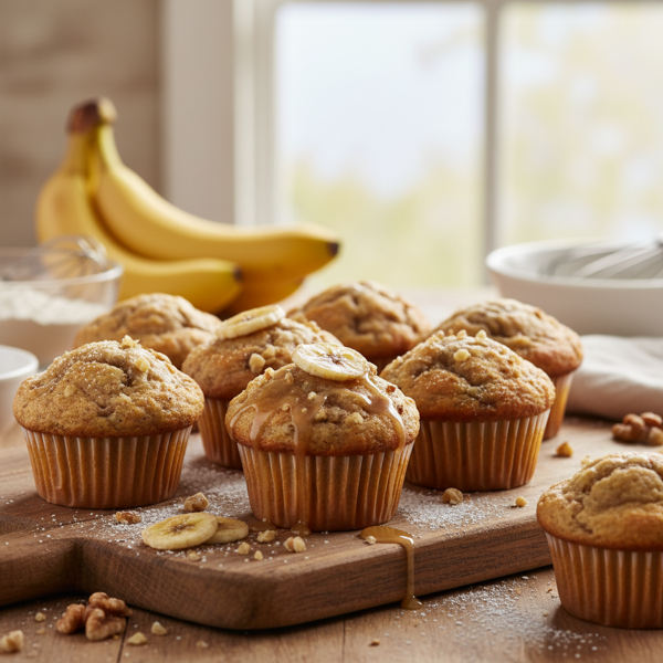 Gourmet Low-Fat Banana Bliss Muffins recipe