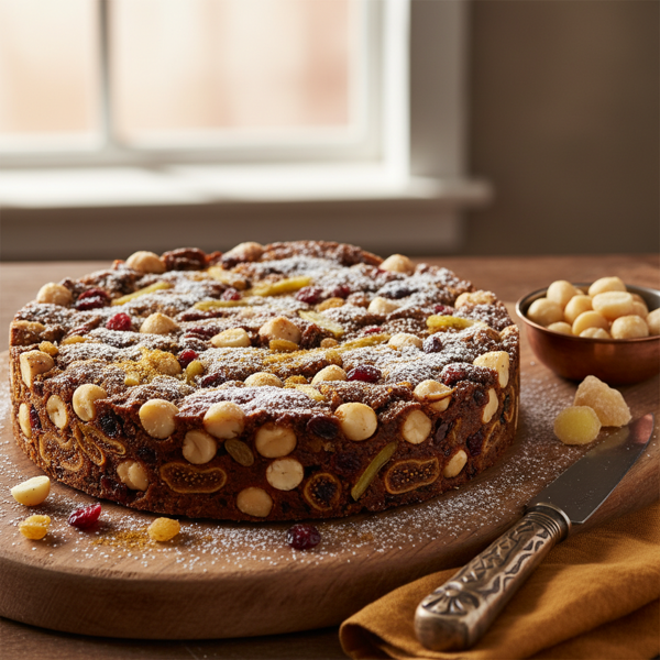 Gourmet Macadamia and Ginger Spice Panforte recipe