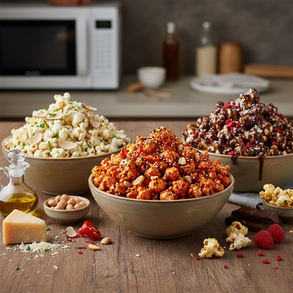 Gourmet Microwave Popcorn Trio recipe