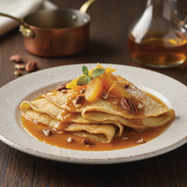 Gourmet Orange Rum Butter Crepes recipe