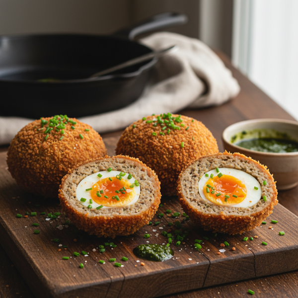 Gourmet Oven-Baked Scotch Eggs recipe