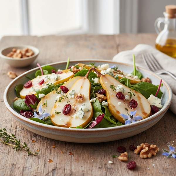 Gourmet Pear & Blue Cheese Delight Salad recipe