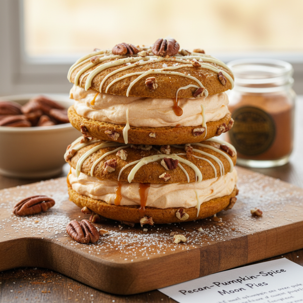 Gourmet Pecan-Pumpkin Spice Moon Pies recipe