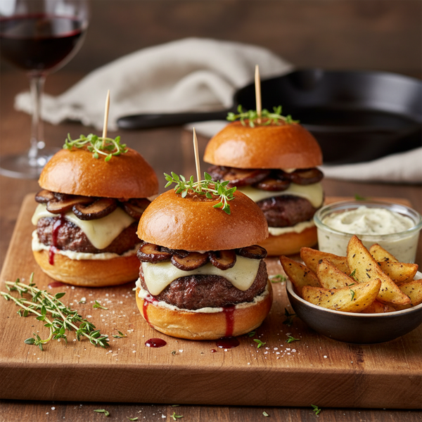 Gourmet Porcini Sirloin Sliders recipe