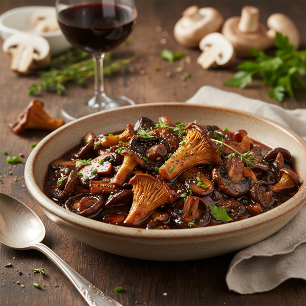 Gourmet Port Wine Mushroom Medley Sauce recipe