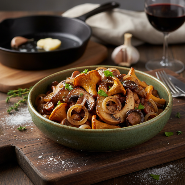 Gourmet Sauteed Mushrooms with Shallots recipe