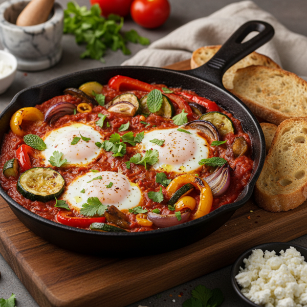 Gourmet Shakshuka with Roasted Vegetables recipe