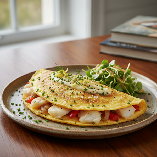 Gourmet Smoked Cod Omelet recipe