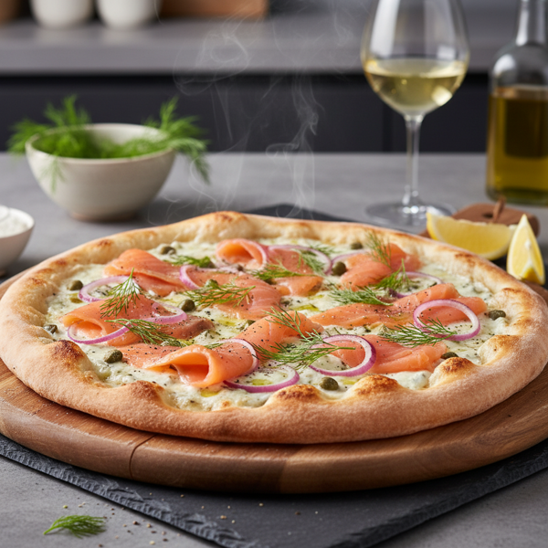 Gourmet Smoked Salmon & Dill Pizza recipe