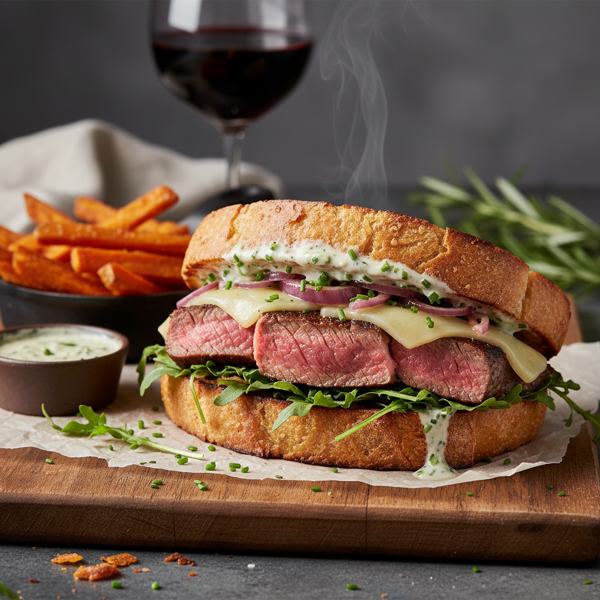 Gourmet Steak Sandwich Delight recipe