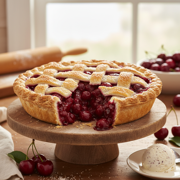 Gourmet Sweet Cherry Delight Pie recipe