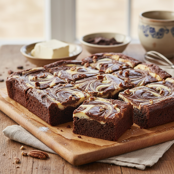 Gourmet Swirled Cream Cheese Brownies recipe