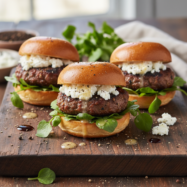 Gourmet Tellicherry Pepper Chavrie Sliders with Watercress recipe