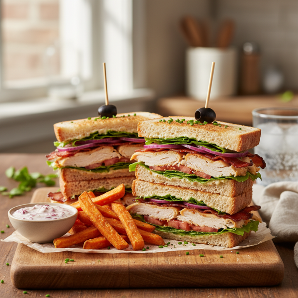 Gourmet Turkey Confit Club Sandwich recipe