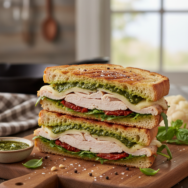 Gourmet Turkey Pesto Panini recipe