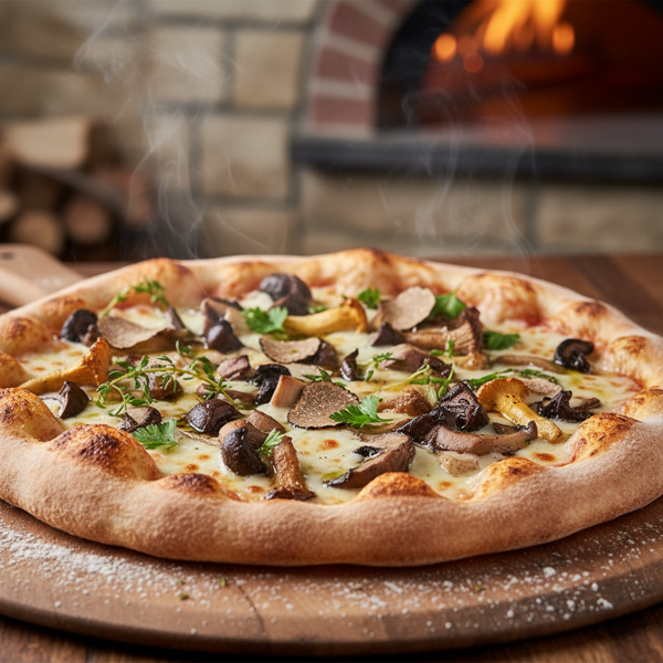 Gourmet Wild Mushroom Medley Pizza recipe
