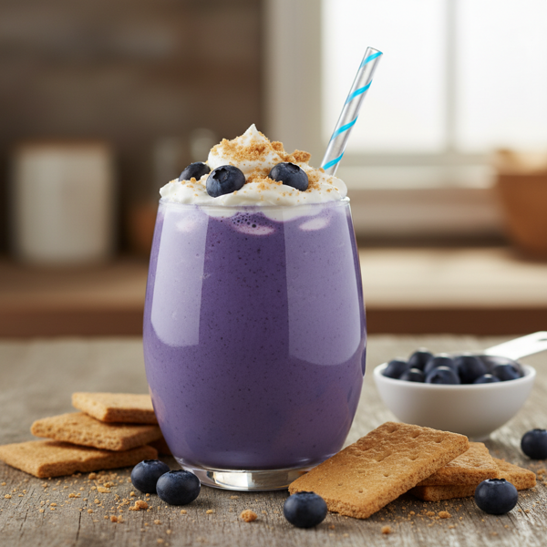 Graham Cracker Blueberry Bliss Protein Smoothie recipe