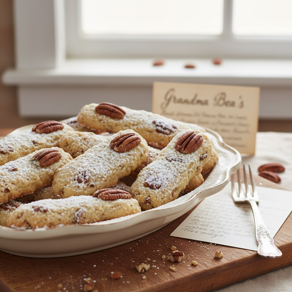 Grandma Bea's Decadent Pecan Fingers recipe