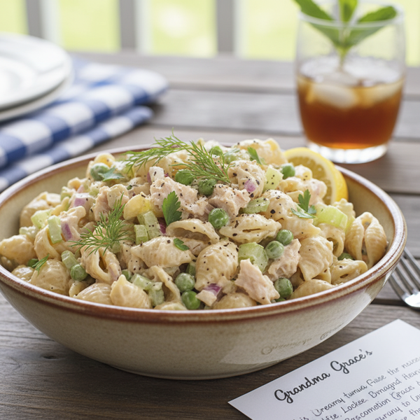 Grandma Grace's Creamy Tuna Pasta Salad recipe