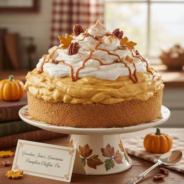 Grandma Joan's Luxurious Pumpkin Chiffon Pie recipe