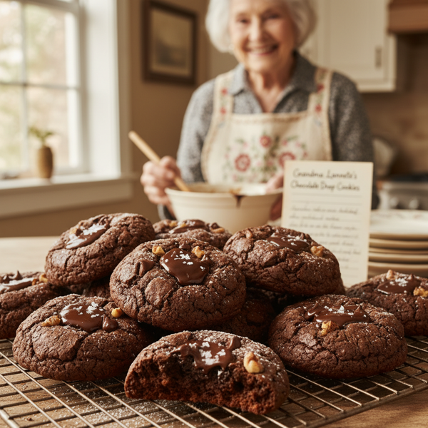 Grandma Lannette's Decadent Chocolate Drop Cookies recipe