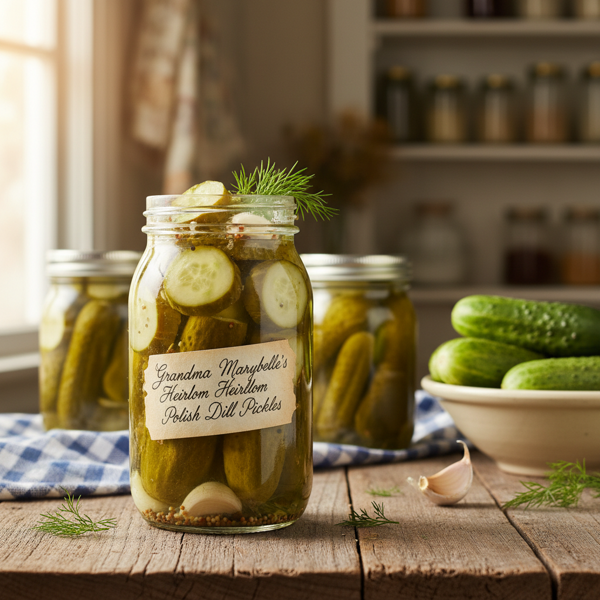 Grandma Marybelle's Heirloom Polish Dill Pickles recipe