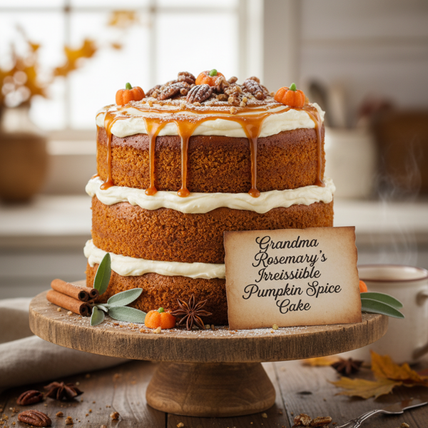 Grandma Rosemary's Irresistible Pumpkin Spice Cake recipe