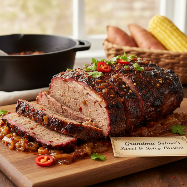 Grandma Selma's Sweet & Spicy Brisket recipe
