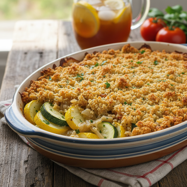 Grandma's Cheesy Summer Squash Casserole recipe